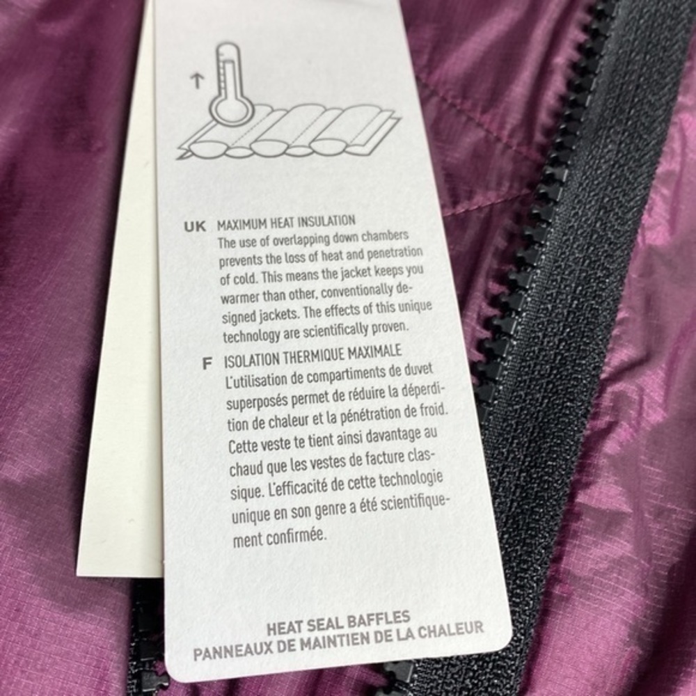 Adidas W down vest C.R. in power berry size small NWT - Picture 14 of 16